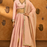 Baby Pink Mandarin Sky Lehenga Set