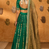Green Totem Line Lehenga Set
