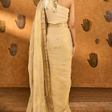Ivory Moon Garden Tissue Saree