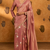 Mauve Moon Garden Tissue Saree