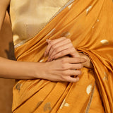 Ochre Tea Blossom Saree