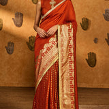 Rust Snow Light Saree