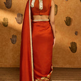 Rust Snow Light Saree
