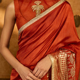 Rust Snow Light Saree