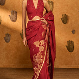 Red Zen Saree