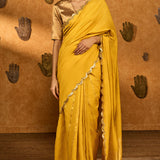 Yellow Bird Tales Saree