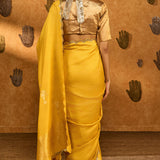 Yellow Bird Tales Saree