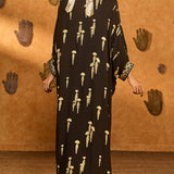 Black Cherry Vine Kaftan