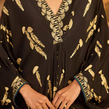Black Cherry Vine Kaftan