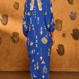 Blue Gilded Folkstone Kaftan