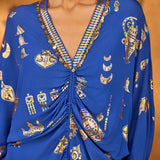 Blue Gilded Folkstone Kaftan