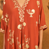Rust Moon Garden Kurta Set