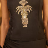 Black Cherry Vine Corset Set