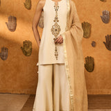 Ivory Gilded Sharara Set