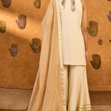Ivory Gilded Sharara Set