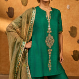 Green Gilded Sharara Set