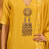 Spiced Ochre Gilded Kettle Kurta Set