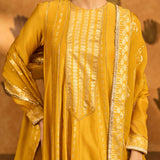 Ochre Snow Light Anarkali Set