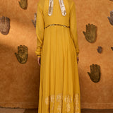 Spiced Ochre Pop Pendant Anarkali Set