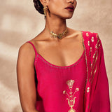 Pink Tropical Rhapsody Sharara Set