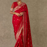 Red Haath Phool Saree