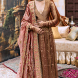 Kanthi Anarkali and Radha Krishna Dupatta Set