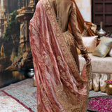 Kanthi Anarkali and Radha Krishna Dupatta Set