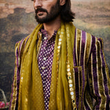 Varn-Harit Makhmal Sherwani Set