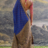 Neelpari Dabka Silk Saree Set