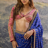 Neelpari Dabka Silk Saree Set
