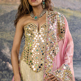 Sunehri Roshan Mirror Lehenga Set