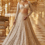 Ivory Gold Sequin Lehenga