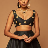 Mani Jassal Black OG Mirror Bustier