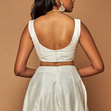 Mani Jassal White OG Mirror Bustier