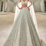 Multi-Coloured Sequin Lehenga Set
