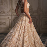 Nude Paisley Lehenga Set