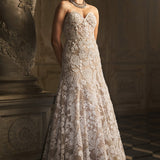 Off-Shoulder Nude Gown