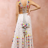 Off White Embroidered Choli With Sharara