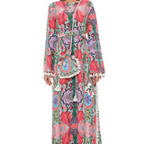 Red Enchanted Print Beyza Kaftan