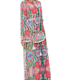 Red Enchanted Print Beyza Kaftan