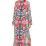 Red Enchanted Print Beyza Kaftan