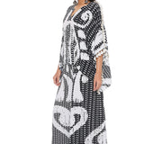 Black and White Uzbek Kaftan Palazzo Set