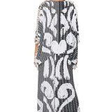 Black and White Uzbek Kaftan Palazzo Set