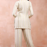 Off White Embroidered Kurta And Pant