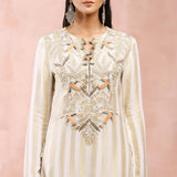 Off White Embroidered Kurta And Pant