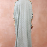 Powder Blue High Low Kurta With Jogger Pant