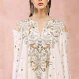 Off White Kurta With Salwaar And Dupatta