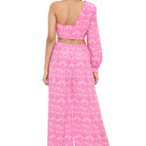 Pink Kite Print Palazzo Set
