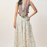 Fez Off-White Sharara Set