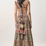 Fariha Champagne Sharara Set